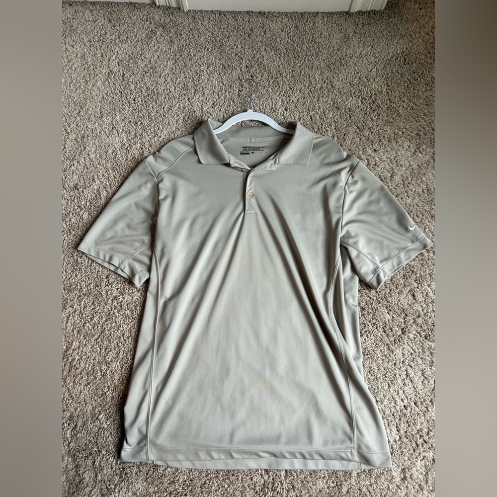 Nike Golf Gray Polo Shirt Classic Comfort Size Large